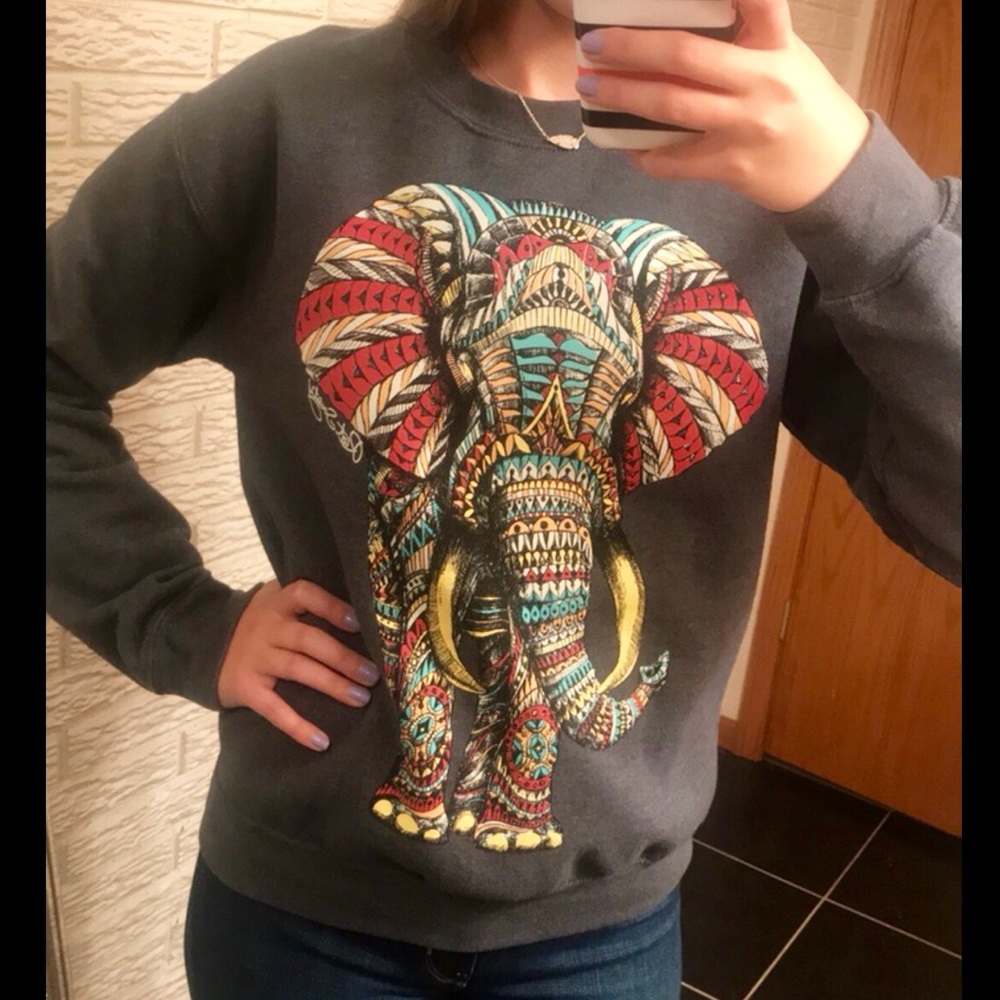 Riot Society Tribal Elephant Crewneck